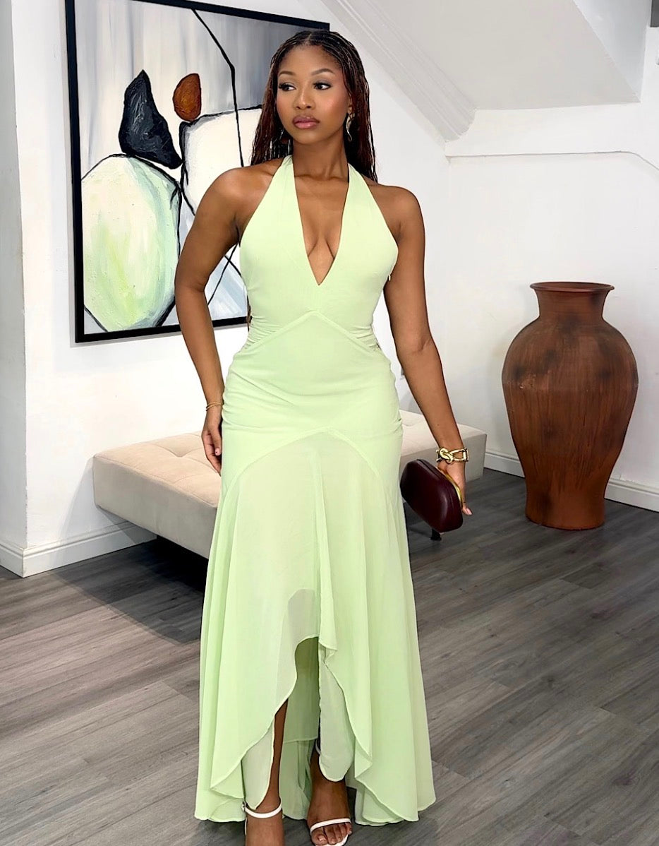 Vestido sexy com decote Vprofundo