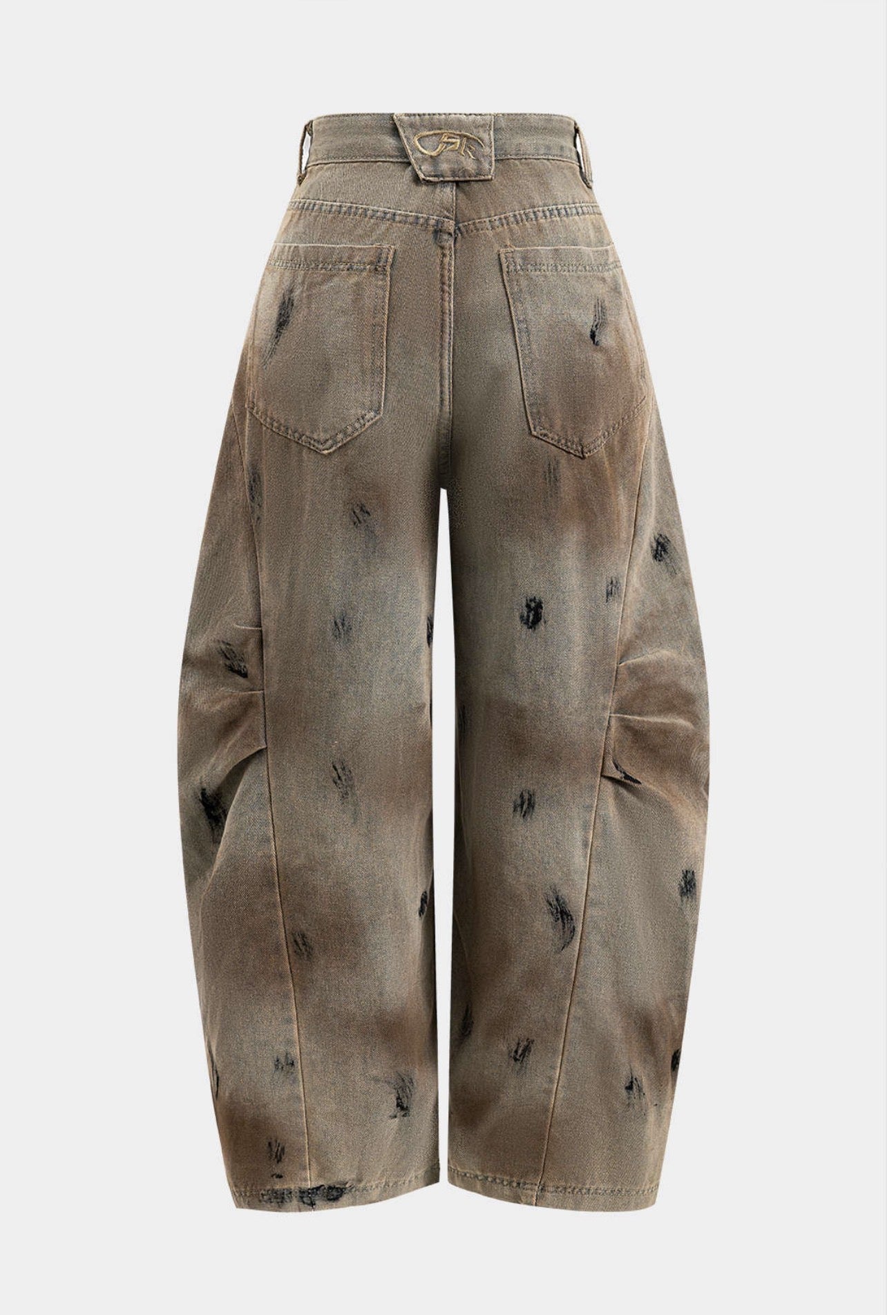Calça jeans  de corte solto, casual, perna larga, ajuste relaxado, casual