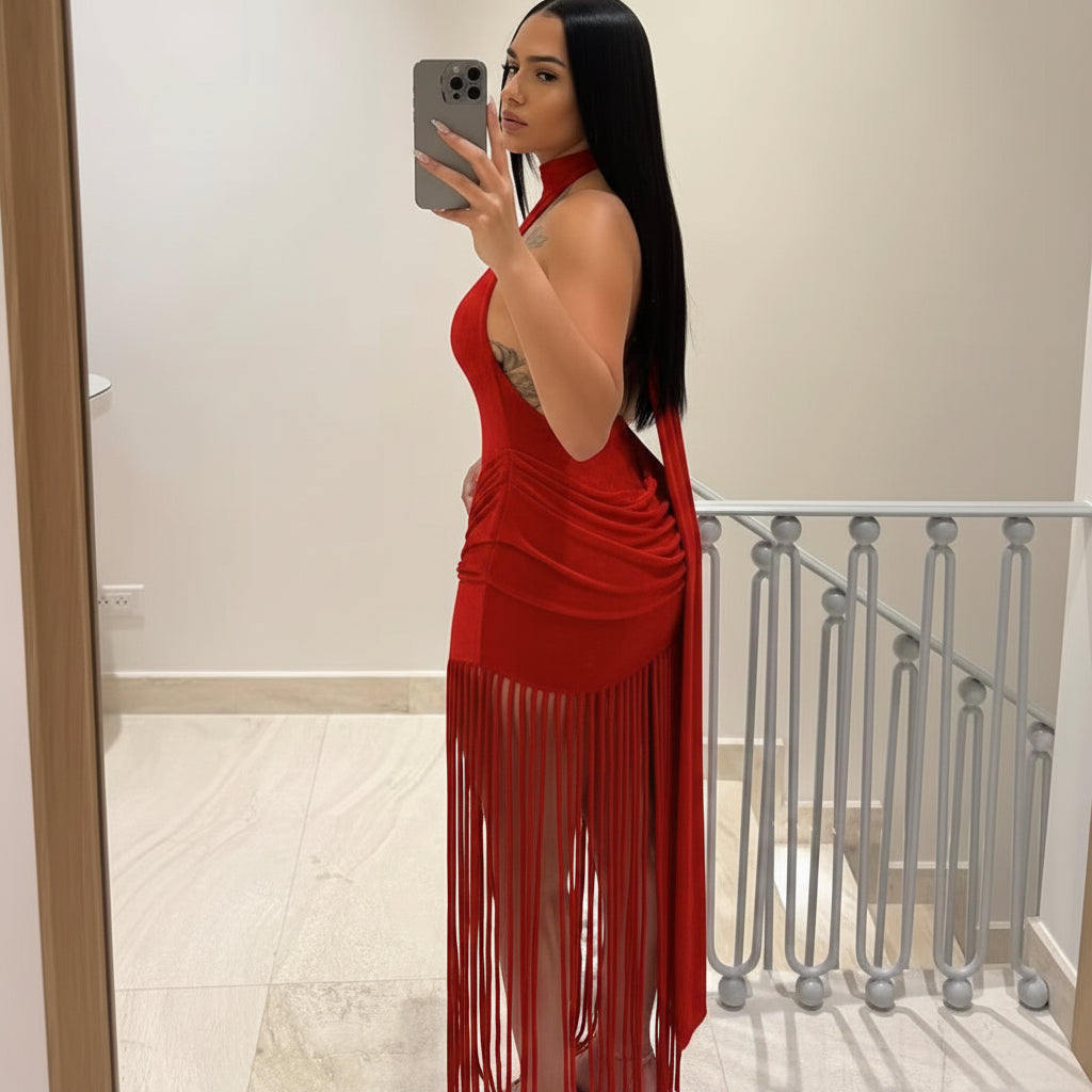 Vestido menina de vermelho