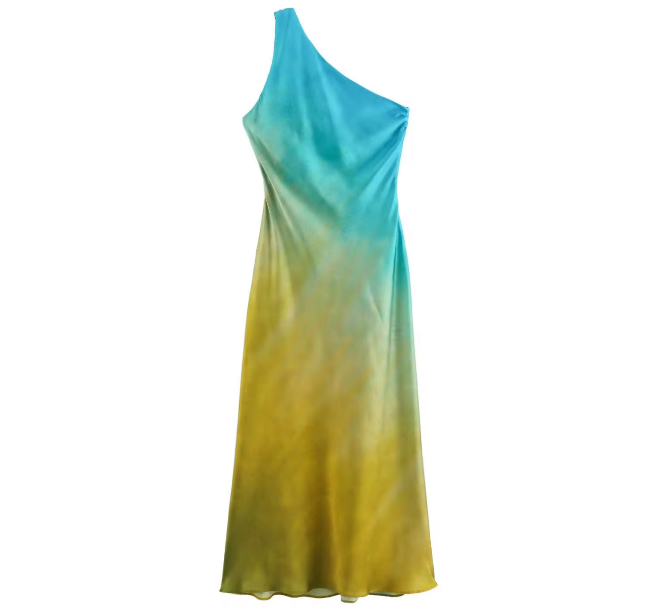 Vestido de cetim oceano ideal para dates , aniversários