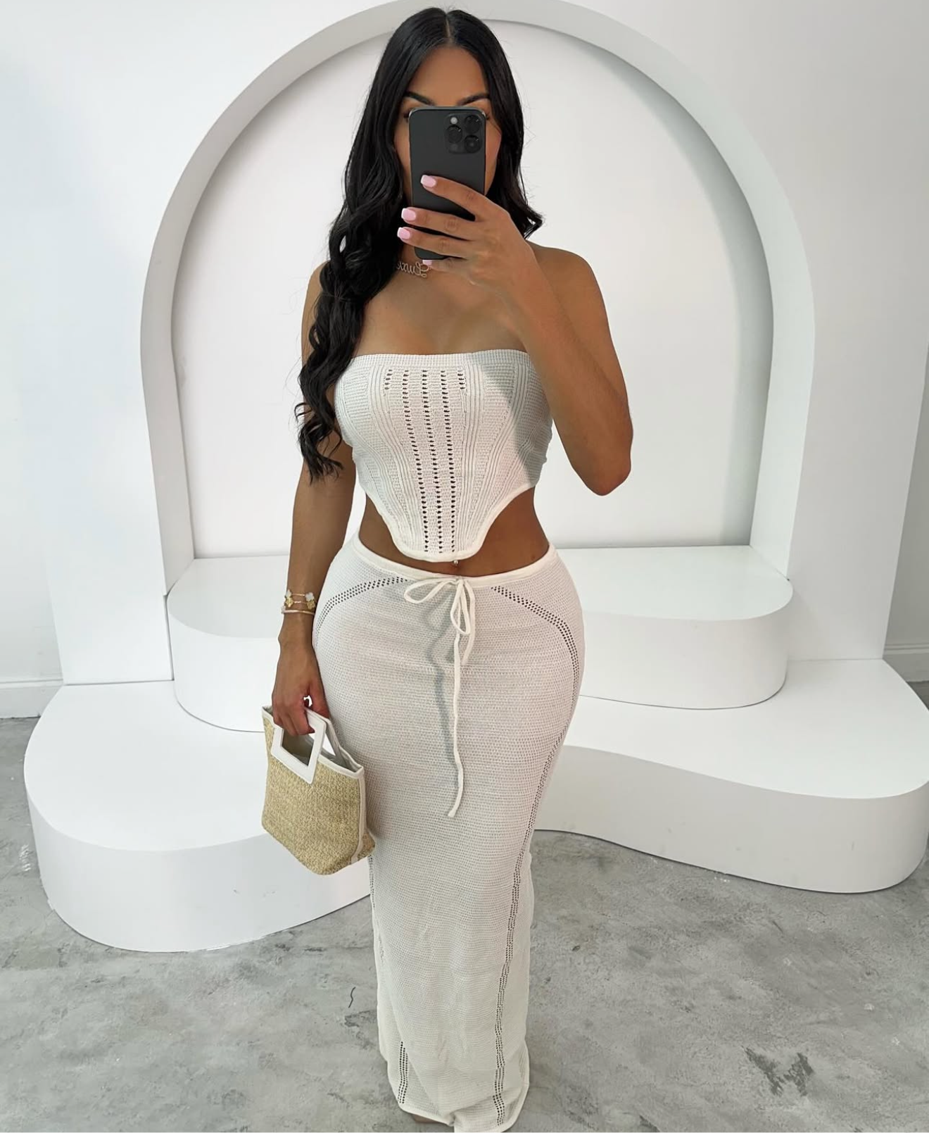 THAT GIRL conjunto praia crochett Knitt