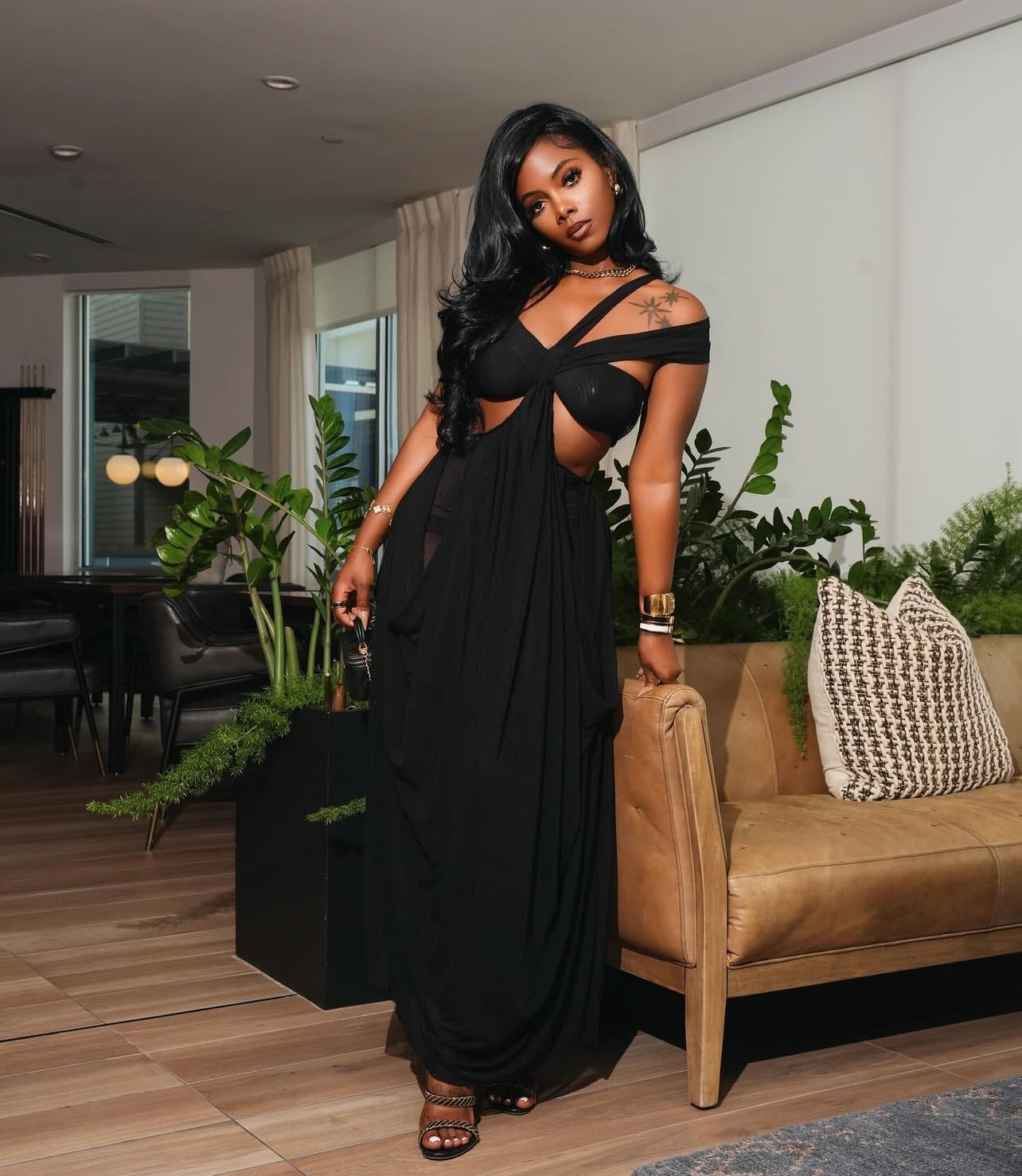 Vestido transparente em camadas alças multiplas para festas na praia na primavera/verão