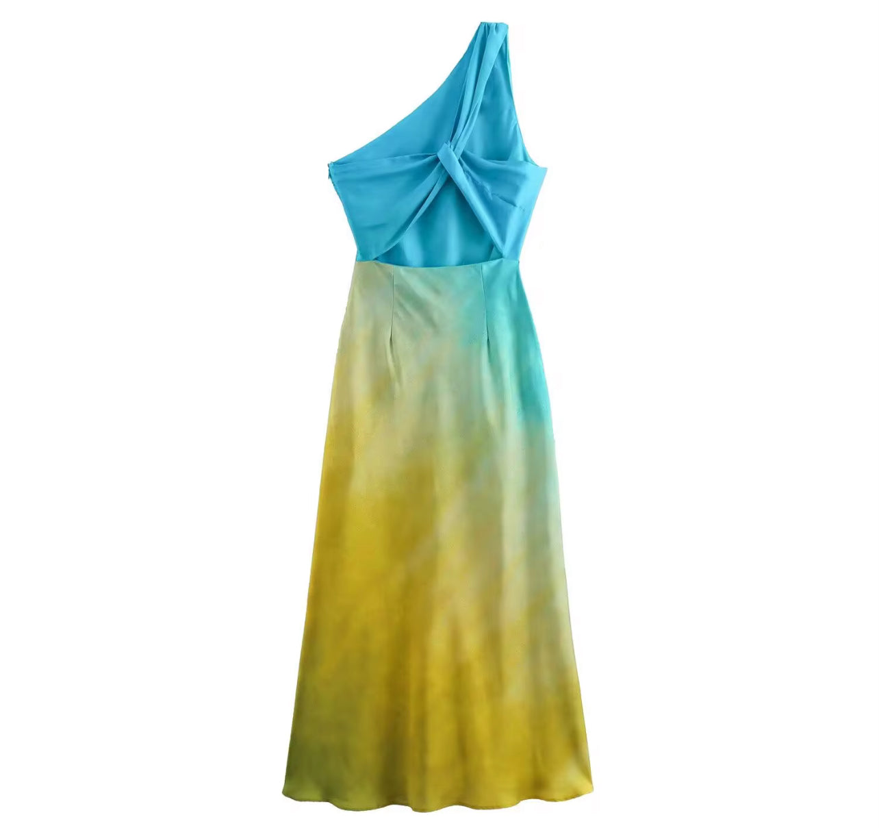 Vestido de cetim oceano ideal para dates , aniversários