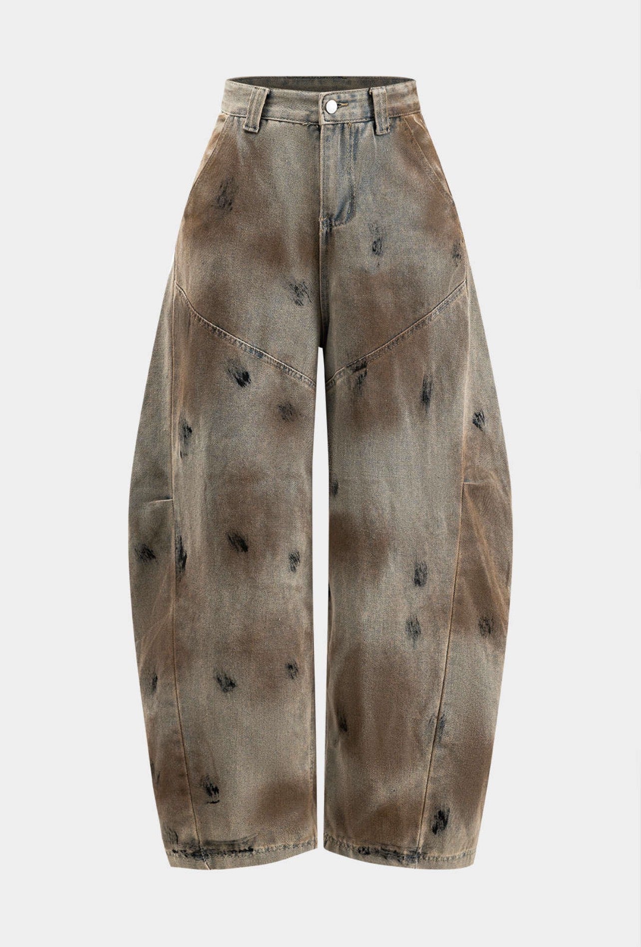 Calça jeans  de corte solto, casual, perna larga, ajuste relaxado, casual