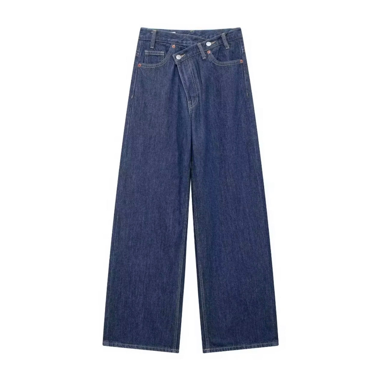 Calça jeans cintura alta