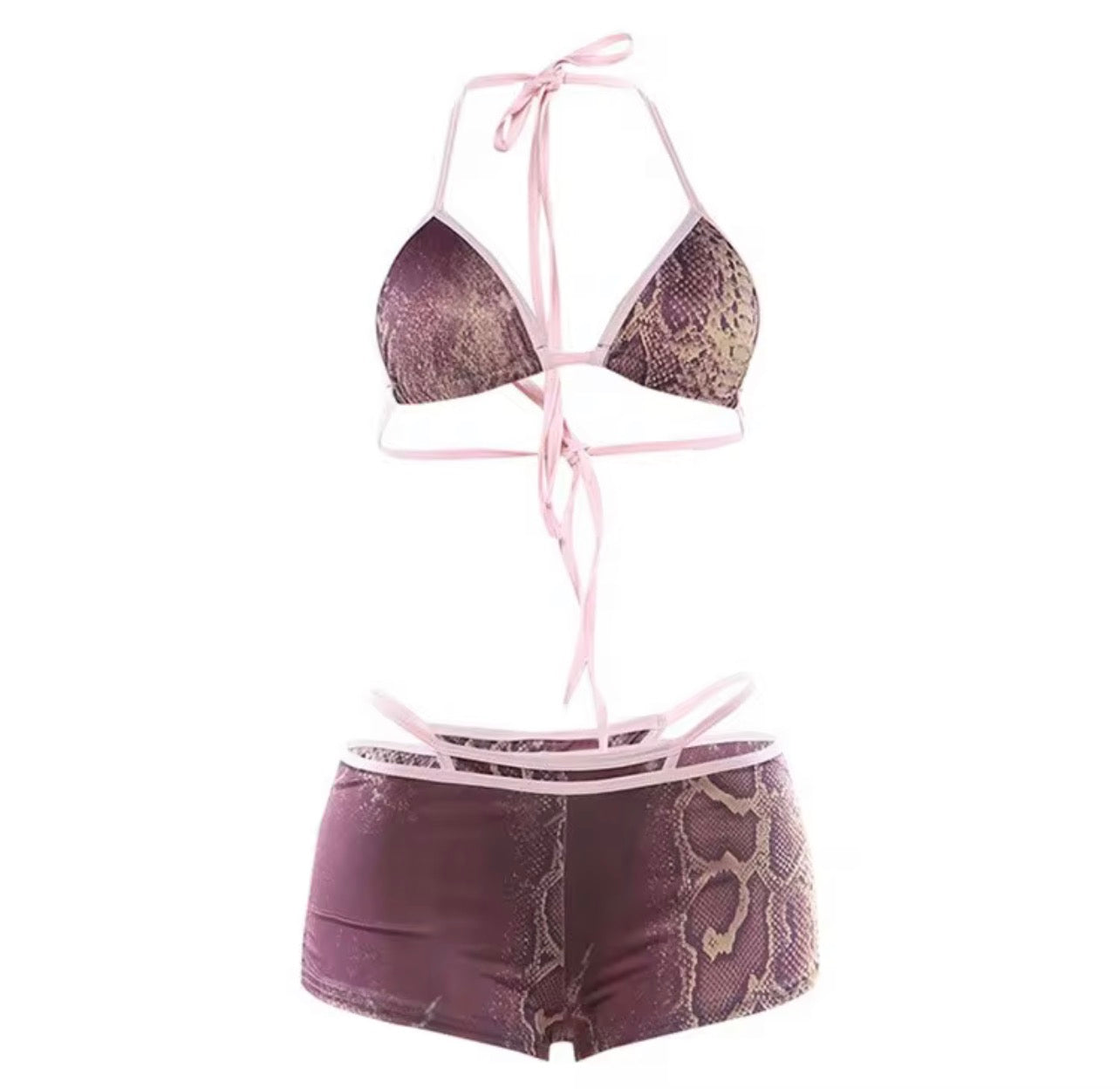 Bikini sexy com estampa cobra